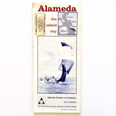 Folding street map 'Alameda' issued by the Chamber of Commerce, c. 1970s