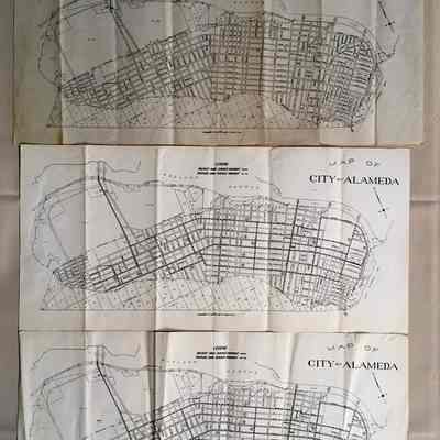 Street maps of Alameda, c. 1920s