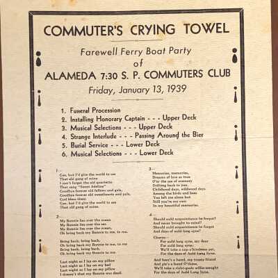 Commuter's Crying towel, 1939