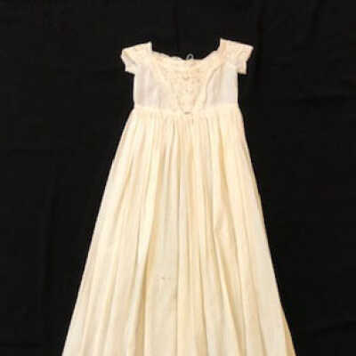 Full length high wasted christening gown of the Johns family, c. 18902-1900