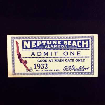 Ticket for one to Neptune Beach, 1932
