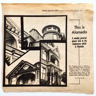 Clipping 'This is Alameda', with illustration of 893 Union Street, 1978