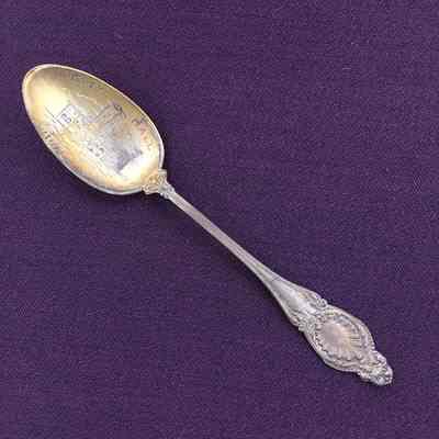 Souvenir tea spoon depicting City Hall, c. 1896