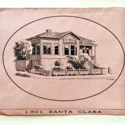 Real estate flyer for sale of 1301 Santa Clara Avenue, c. 1980s