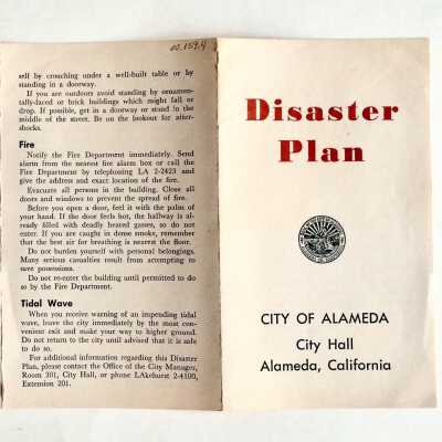 City of Alameda Disaster Plan, c. 1950s