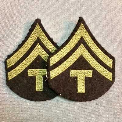 Gold-on-Black Embroidery Army Uniform Insignia of Fred. W. Krueger, 1941-1945