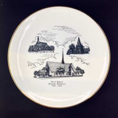 Christ Episcopal Centennial Souvenir plate, 1972