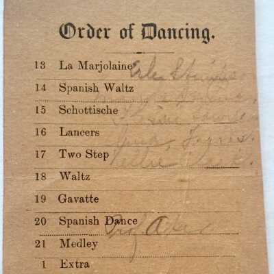 Program for a Concert by Martin C. Aker Dance studio, c. early 1900s.