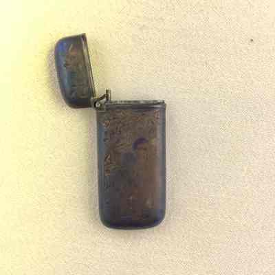 Pocket match holder of Ernest Thomas Edward Fenn, c. 1890s