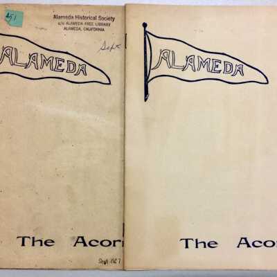 Copies of the September 1907 Alameda High School 'The Acorn'