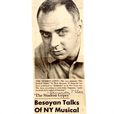 Times-Star clipping about playwright Rick Besoyan, between 1942-1971