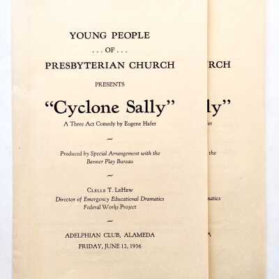 Program Play, Presbyterian Church, 1936