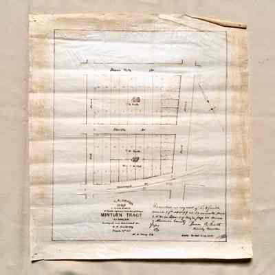 Prototype Map for Minturn Tract Map, Block 46 and 47, 1887