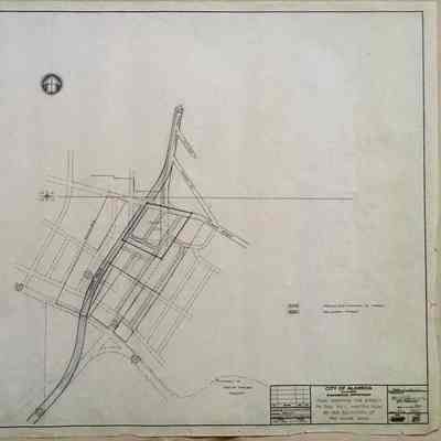 Street Grid map of Bay Farm Island, 1953