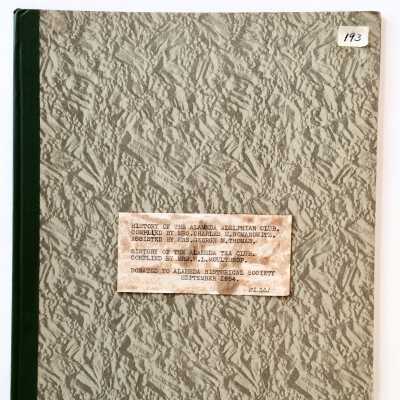 Histories of the Alameda Tea Club and Adelphian Club, 1954