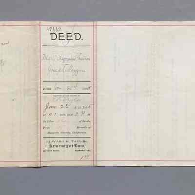 Deed, property on Clement Ave, near Oak Street, 1895
