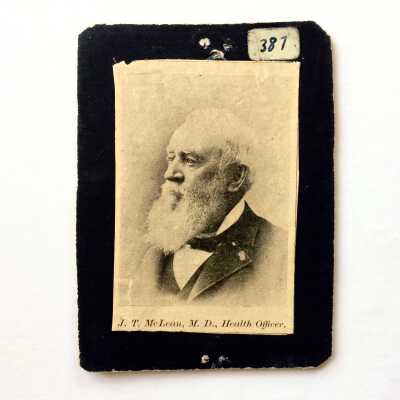 Clipping of portrait of Dr. J. T. McLean, City Health Officer, c. 1890s