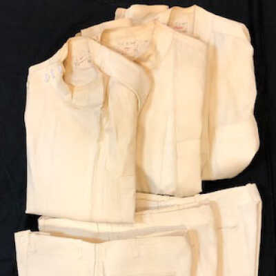 Two-piece uniforms worn by Dr. P. Shumaker, Alameda Hospital, prior 2009