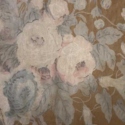 Wallpaper sample (carnations and roses) from 1012 Grand Street, c. 1920s