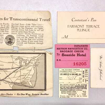 Envelope and tickets for transportation to swimming competitions, prior 2011