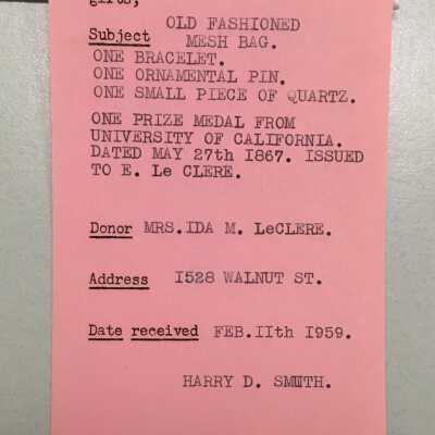 Original donation record