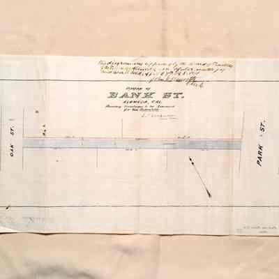 Map of Bank Street (Times Way), 1880