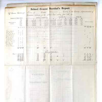 School Census Marshal's Report, 1874