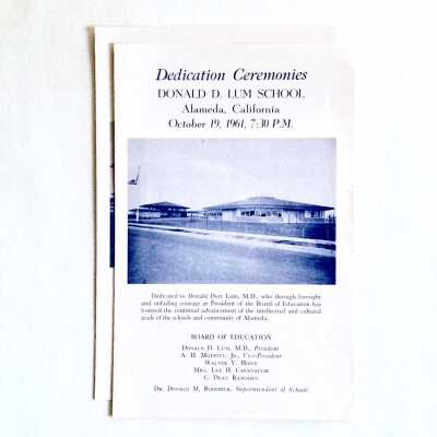 Lum School Dedication Program, 1961