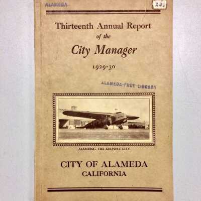 Thirteenth Annual Report of the City Manager, 1929-1930