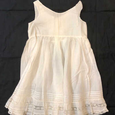 White cotton petticoat with ruffle of lace, c. 1900s