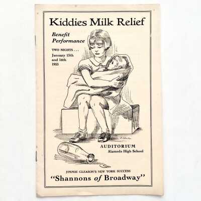 Program 'Shannons Of Broadway' performance for Kiddies Milk Relief, 1933