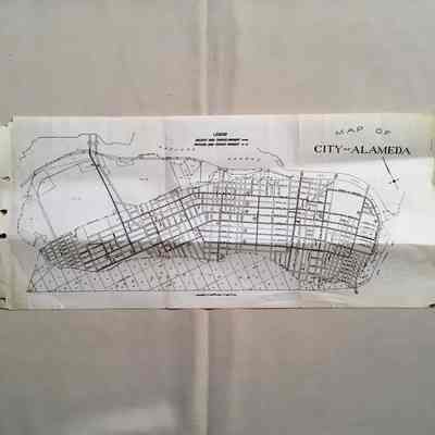 Map of Alameda main island, between 1918 and 1939