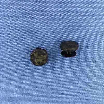 Pair of silver plated cufflings or studs of the Toye family, c. 1890s
