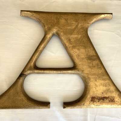 Alameda High School Sign letter "A", 1902
