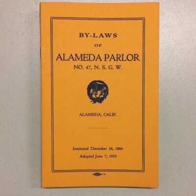 By-Laws, Native Sons of the Golden West, Parlor No. 47, 1933