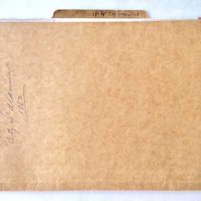 Zoning map of the City, in manila folder, 1963