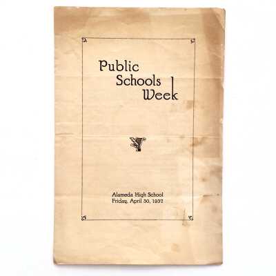 Program 'Public Schools Week', Alameda High School, 1937