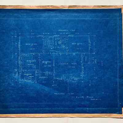 Blueprints for a bungalow, late 1920s or early 1930s