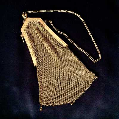 Gilt-washed metal mesh coin purse of the Martin family, c. 1920s