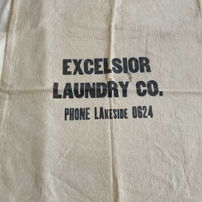 Laundry bag from the Excelsior Laundry Company, c. 1930s