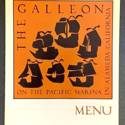 Menu from the Galleon Restaurant at the Pacific Marina, prior 2011