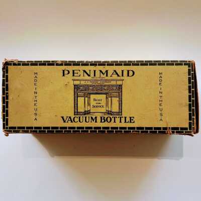 Half quart thermos bottle in box from J. C. Penney Co., c. 1920s