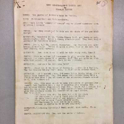 Script 'When Shakespeare's Ladies Met', by Charles George, 1942