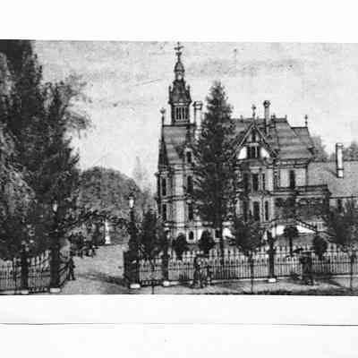Photocopy of print of the R.R. Thompson Mansion, prior to 1884
