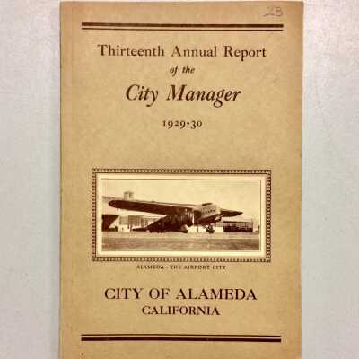 'Thirteenth Annual Report of the City Manager', 1929-1930