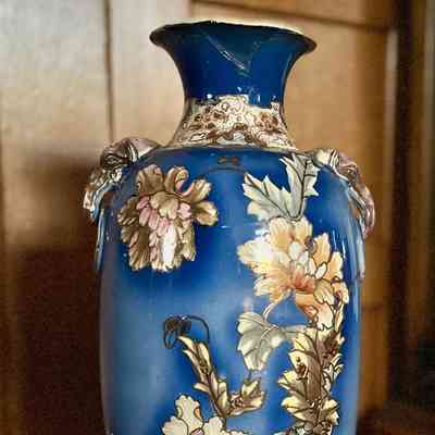 Vase with flowers and Japanese signature, from 2237 San Jose Ave, c. 1900
