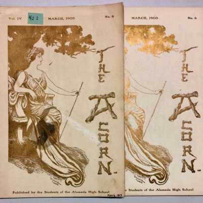 Copies of Alameda High School 'The Acorn' of March 1903