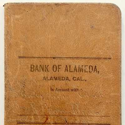 Shakespere Club Bank Book from Bank of Alameda, 1908