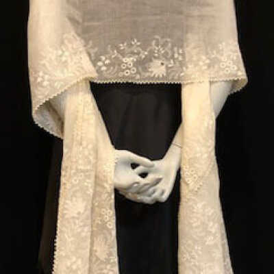Hand embroidered scarf of mull