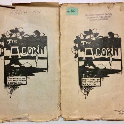 Copies of Alameda High School 'The Acorn' edition of March 1901